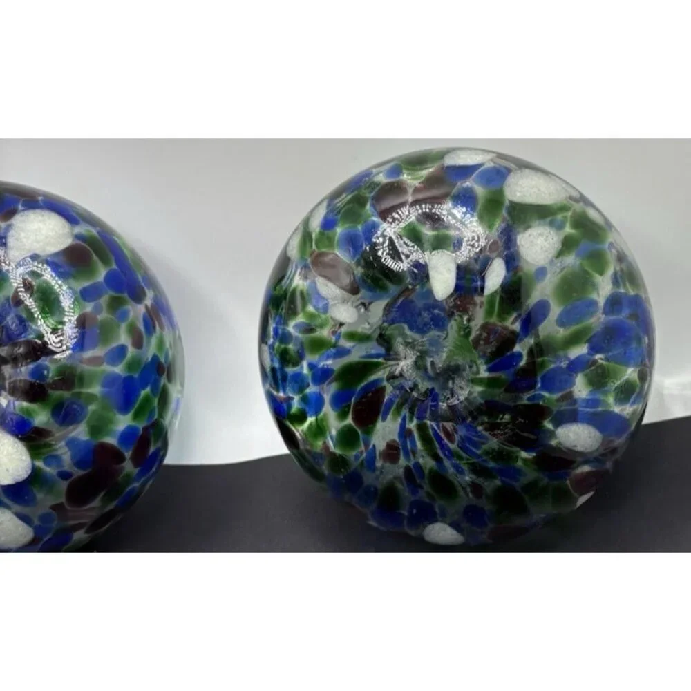 Vintage Handblown Glass Votive Candle Holder Set Of 2